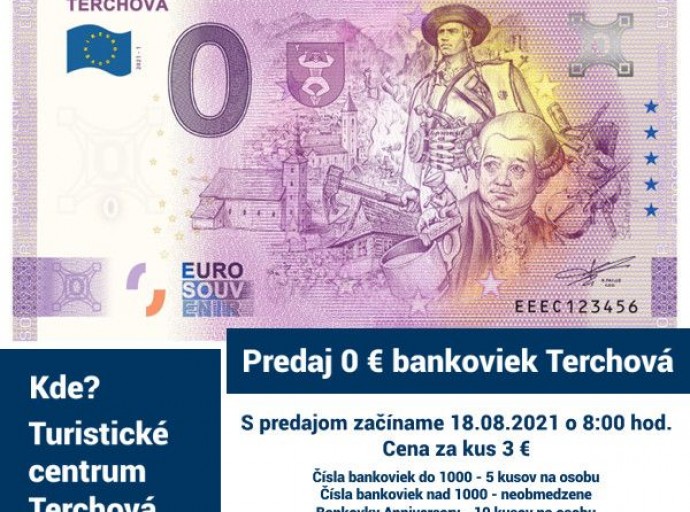 Predaj 0 € bankoviek Terchová 