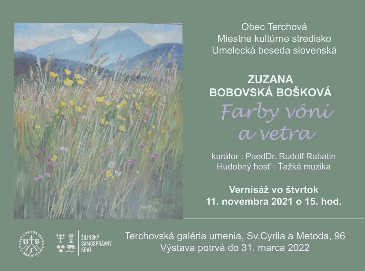 Pozvánka na výstavu Zuzany Bobobskej Boškovej
