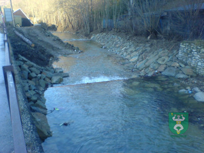 Regulácia potoka na ulici sv. Martina 2
