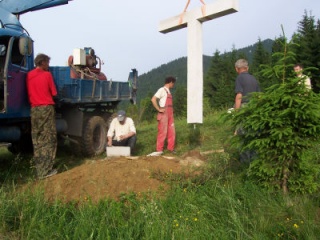 Výstavba krížovej cesty na vrch Oravcove 13