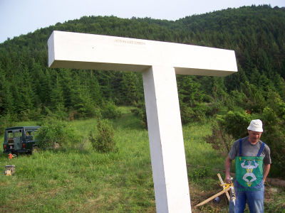 Výstavba krížovej cesty na vrch Oravcove 1