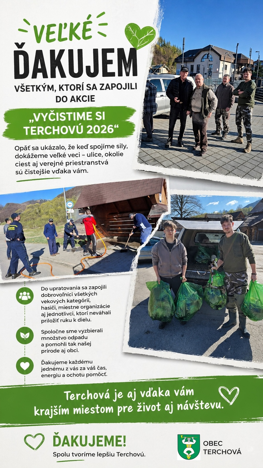 vycistime si terchovu podakovanie starostu