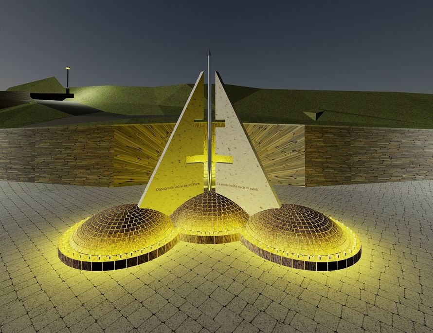 Vizualizácia kríža na novom cintoríne